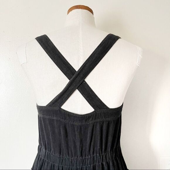 Free People Catch The Breeze Black Tiered Maxi dress Small NWOT - Picture 7 of 8